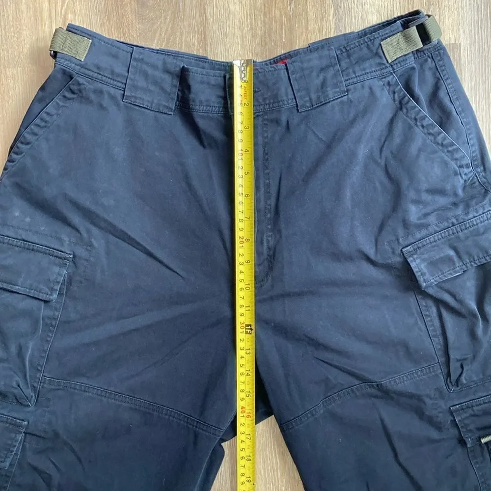 Vintage Y2k 90s Abercrombie & Fitch Dark Navy Blue Cargo Pants Sz XL - Picture 12 of 12